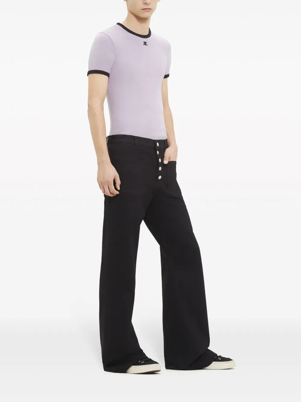 T-shirts Contrast T-shirt Reissue Courrèges Gray Man