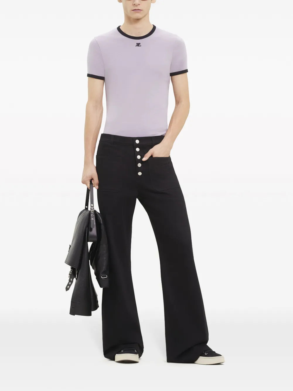 T-shirts Contrast T-shirt Reissue Courrèges Gray Man