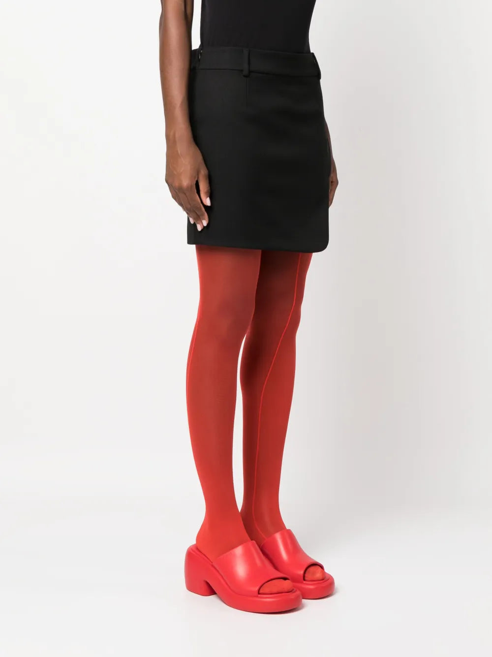 Skirts Mini Viscose Skirt Off-White Black Women