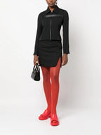 Skirts Mini Viscose Skirt Off-White Black Women