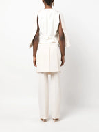 Chaquetas Chaleco Sin Mangas Fendi Beige Femme