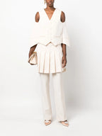 Chaquetas Chaleco Sin Mangas Fendi Beige Femme