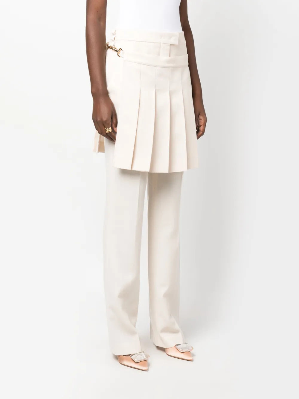 Pantalons Pantalon en laine Fendi Rose Femme