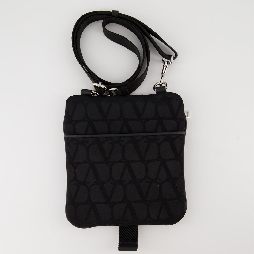 Sacs bandoulière Sacoche VLogo en toile Valentino Garavani Noir Homme