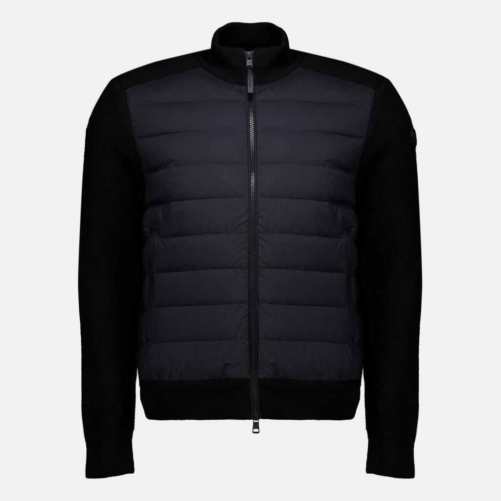 Vestes Cardigan zippé matelassé noir Moncler Noir Homme