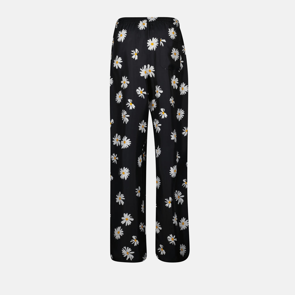 Pants Black Floral Pants Moschino Black Femme