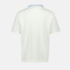 Polos Polo en coton piqué damier Drole De Monsieur Blanc Homme