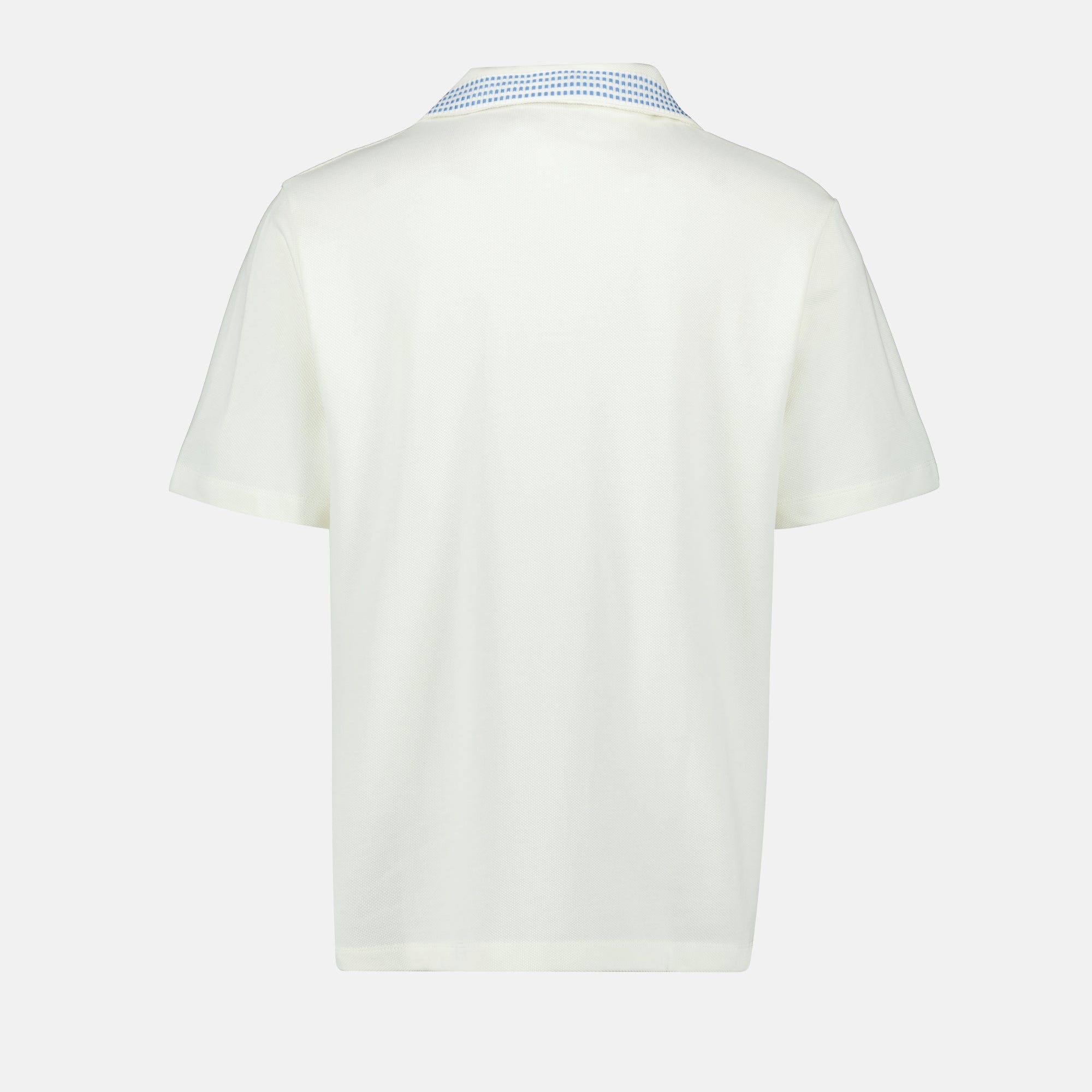 Polos Polo en coton piqué damier Drole De Monsieur Blanc Homme