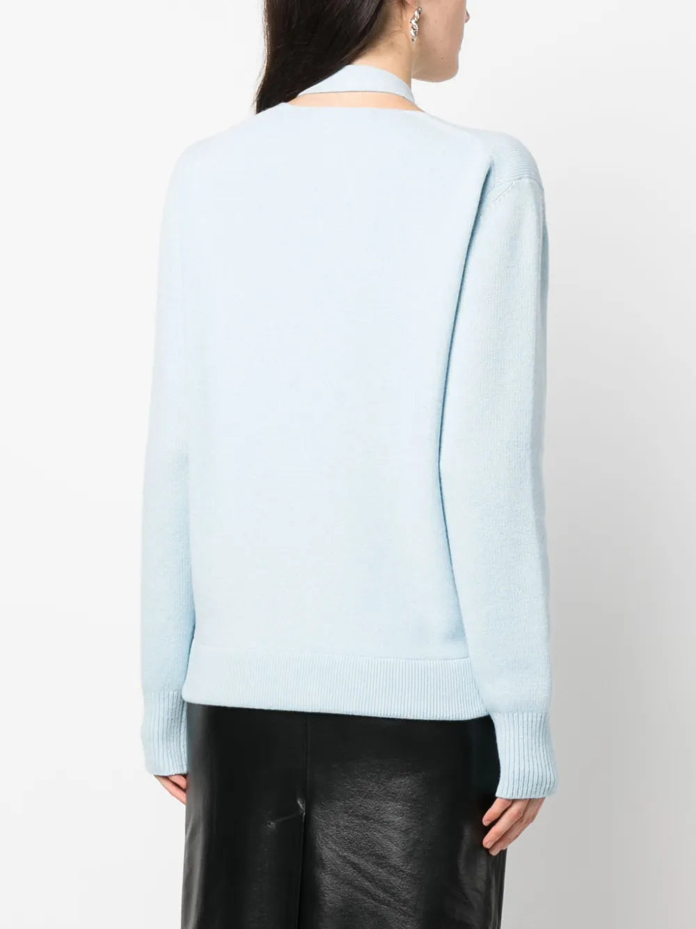 Malhas Cardigã de Cachemira Fendi Azul Femme