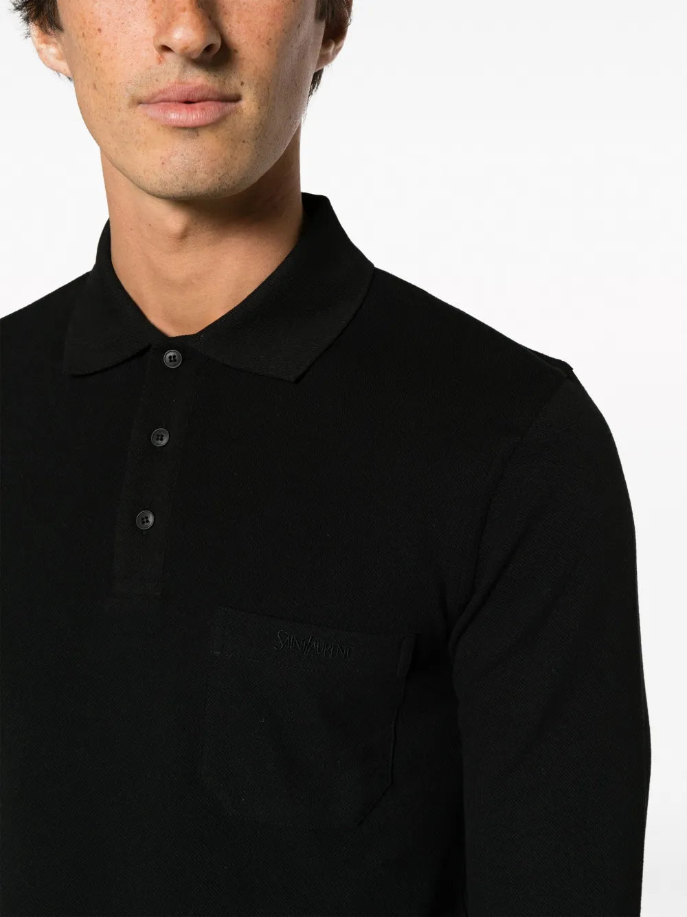Polo shirts Pocket Polo Saint Laurent Black Man