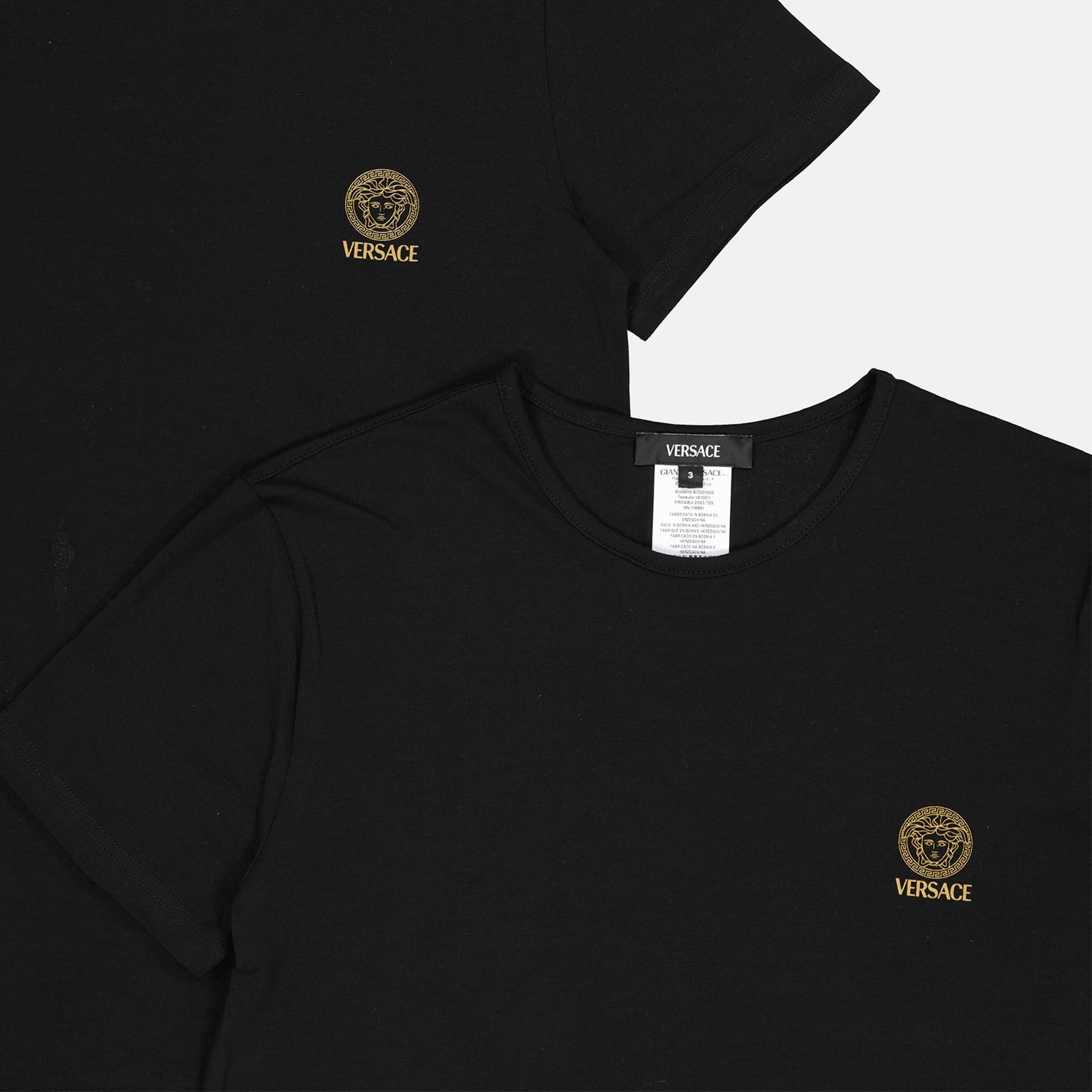 Underwear and homewear Lot de T-shirts Medusa Versace Black Homme