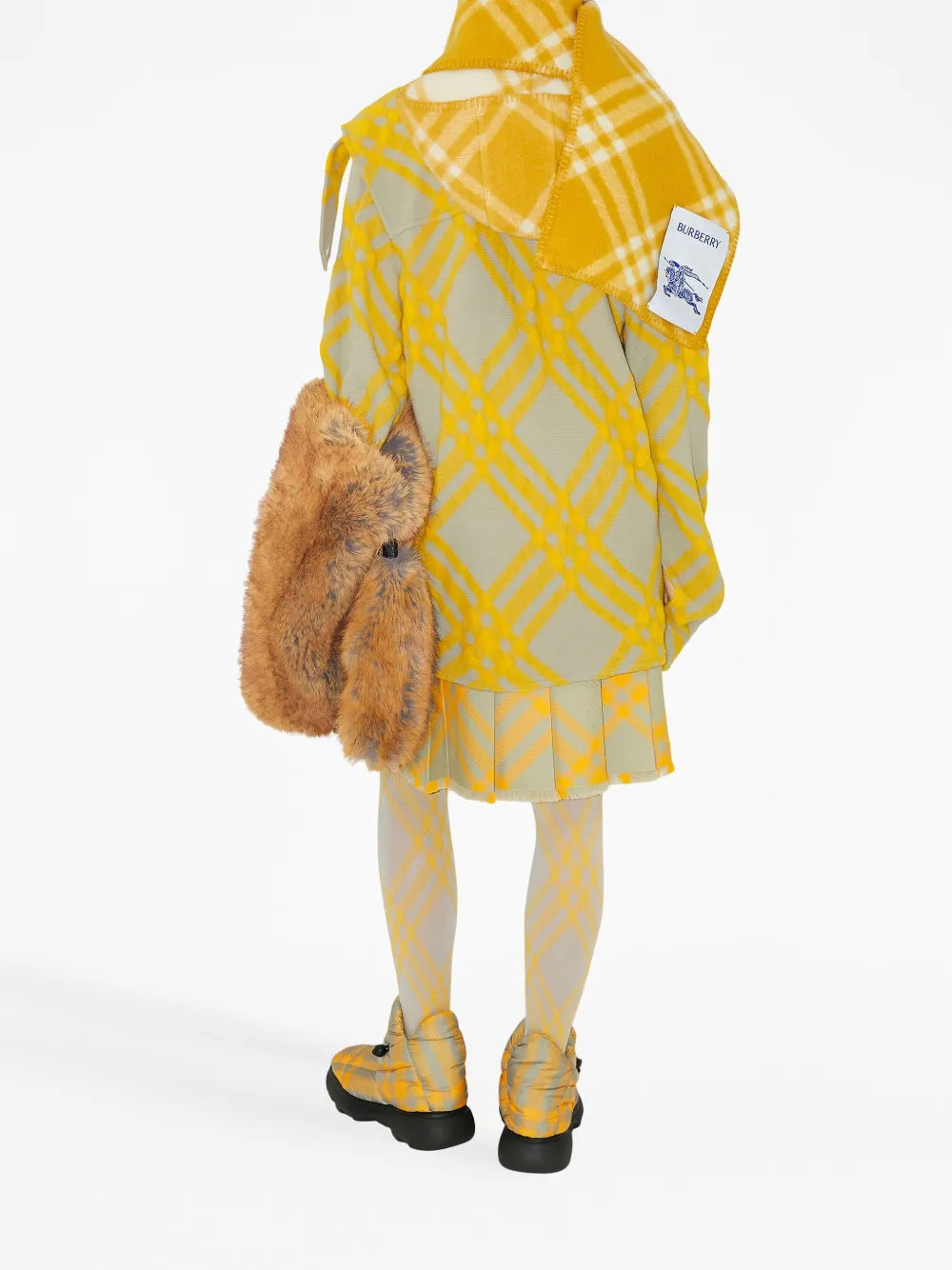 Jupes Jupe kilt en laine Burberry Kaki Femme