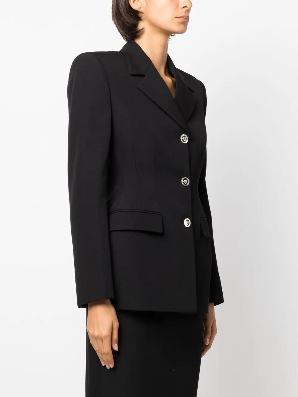 Jackets Wool Blazer Versace Black Femme
