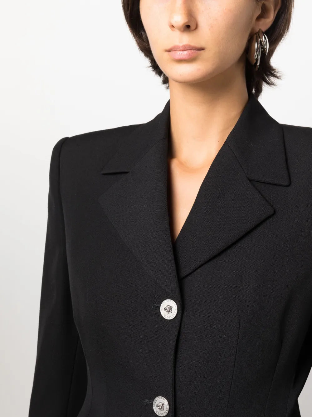 Jackets Wool Blazer Versace Black Femme