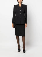 Giacche Blazer in Lana Versace Nero Femme