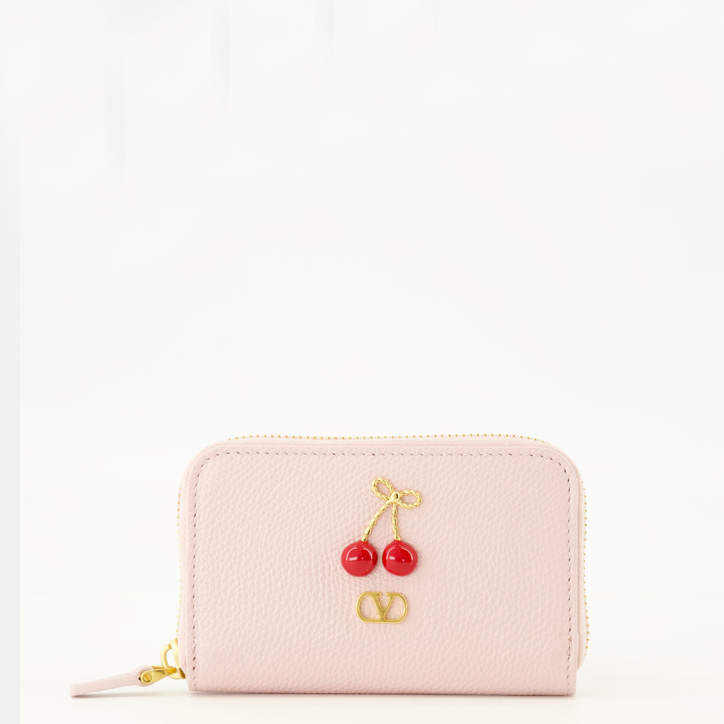 Petite maroquinerie チェリーフィック ピンク ZIP ウォレット Valentino Garavani Rose Femme