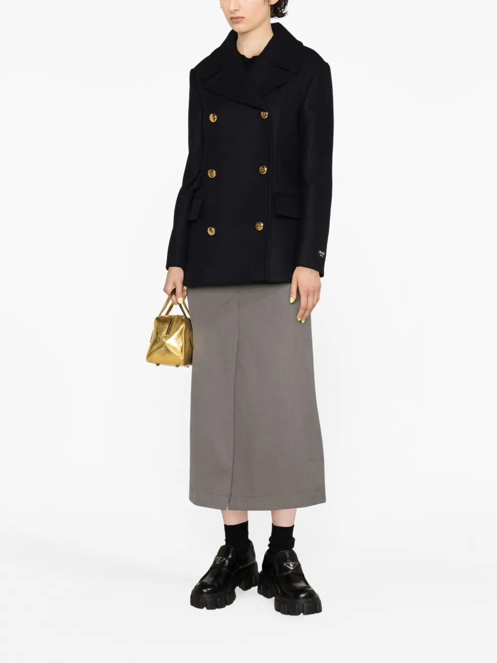 Jackets Wool Peacoat Prada Dark blue Femme