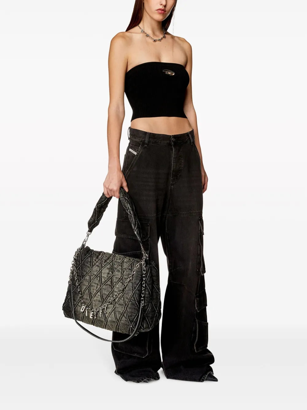 Tops M-Clarksvillex Crop Top Diesel Black Femme