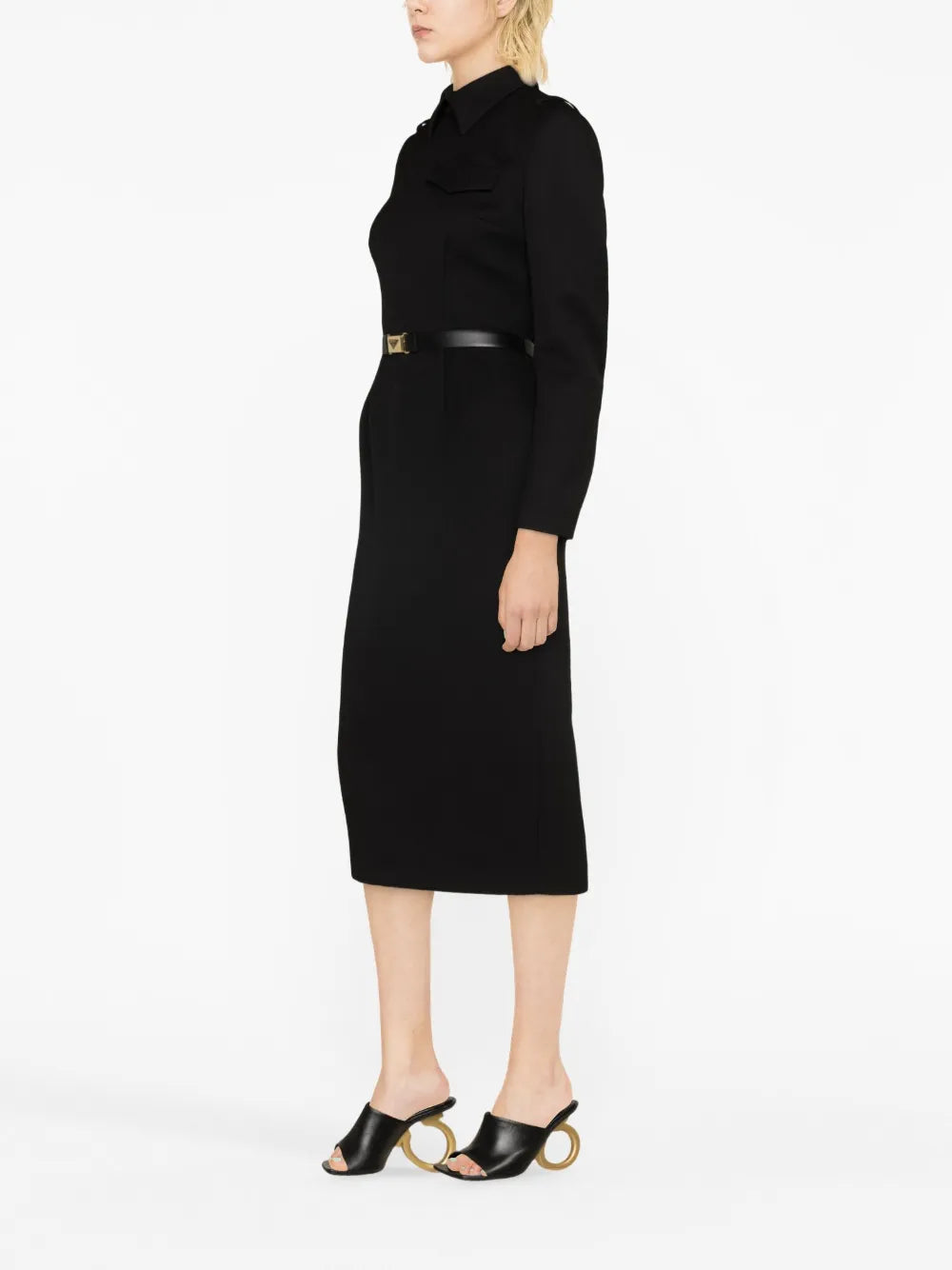 Robes Robe en natté stretch Prada Noir Femme