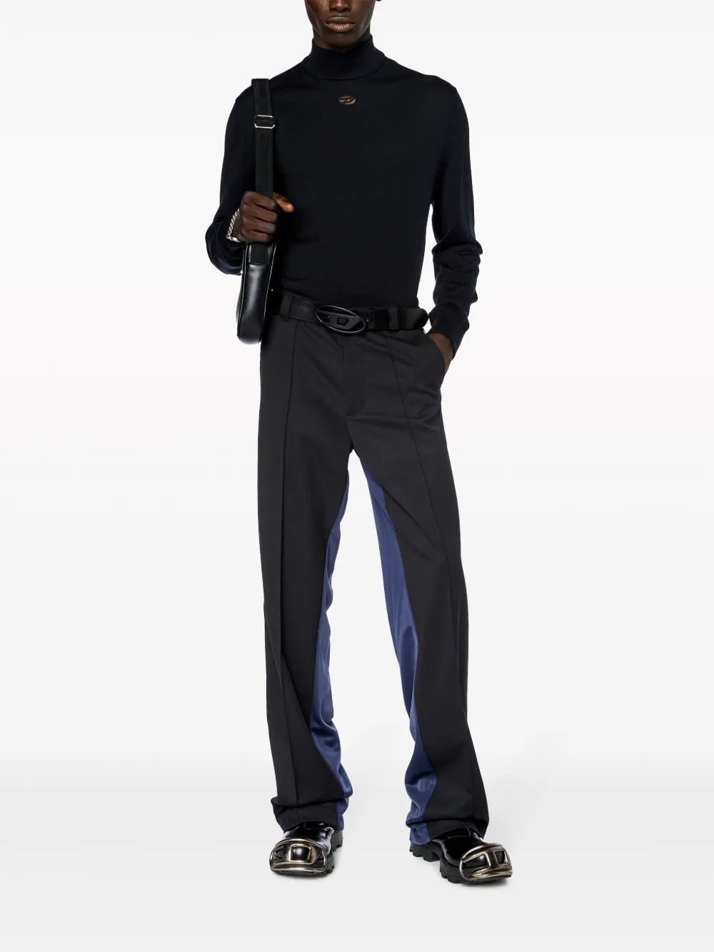 Maille Pull à col roulé en laine Diesel Noir Homme