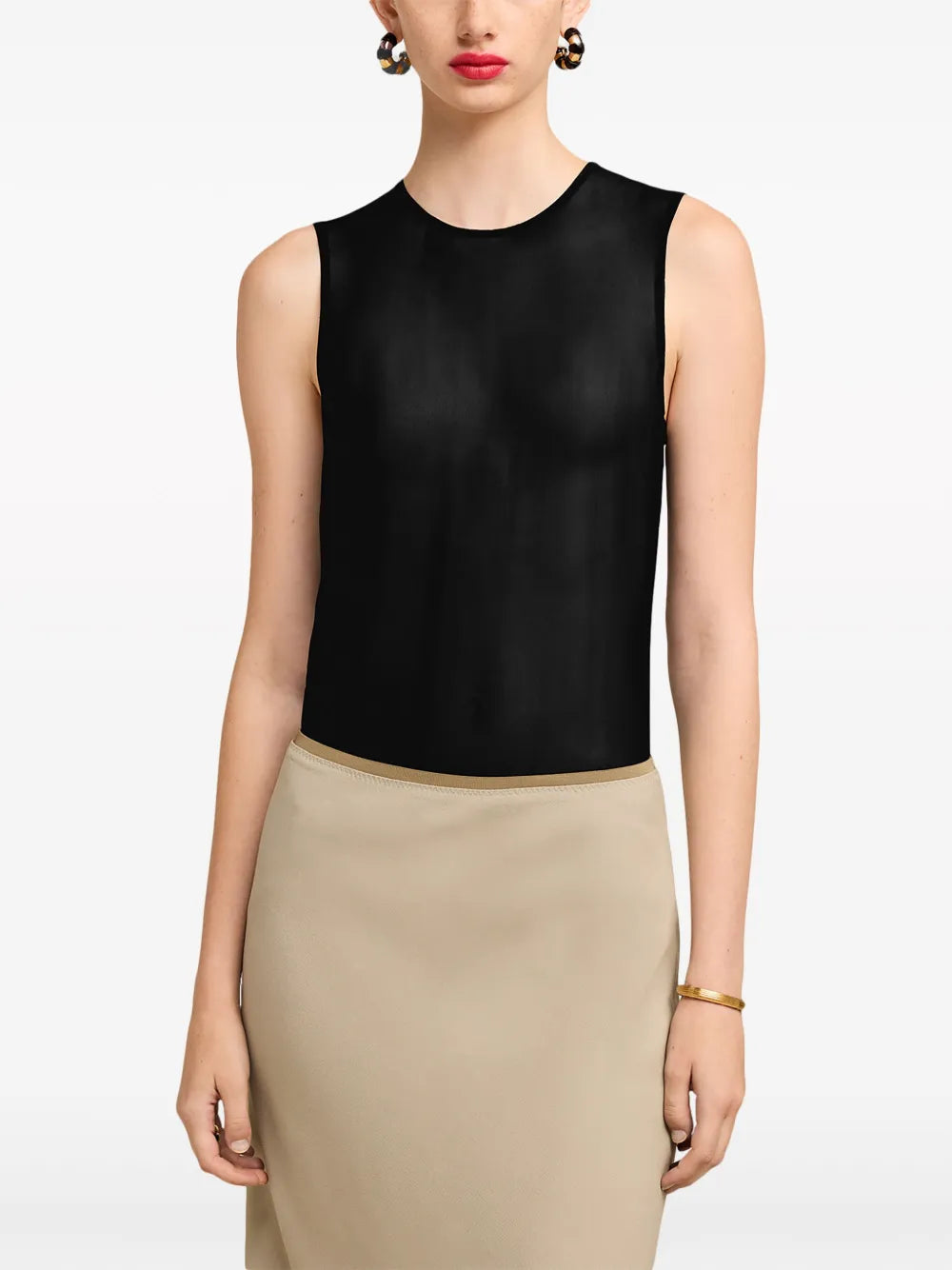 Tops Top de Seda Ami PARIS Negro Femme