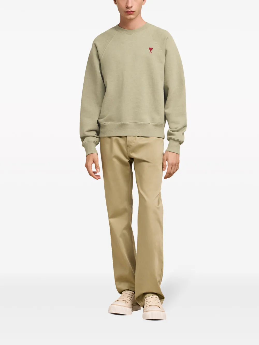Sweatshirts Sweatshirt Ami de Coeur Ami PARIS Kaki Unisexe