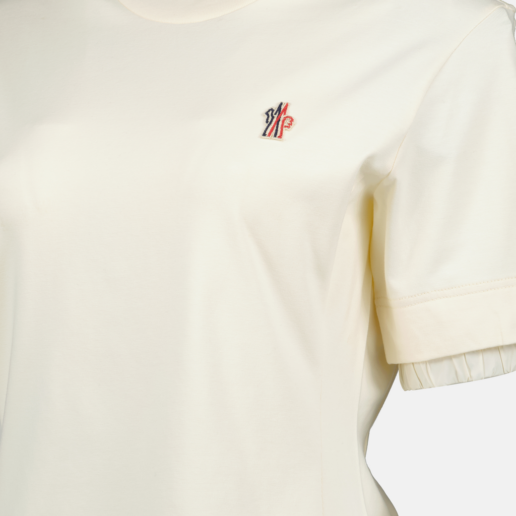 T-shirt T-shirt con Logo Moncler Grenoble Beige Femme
