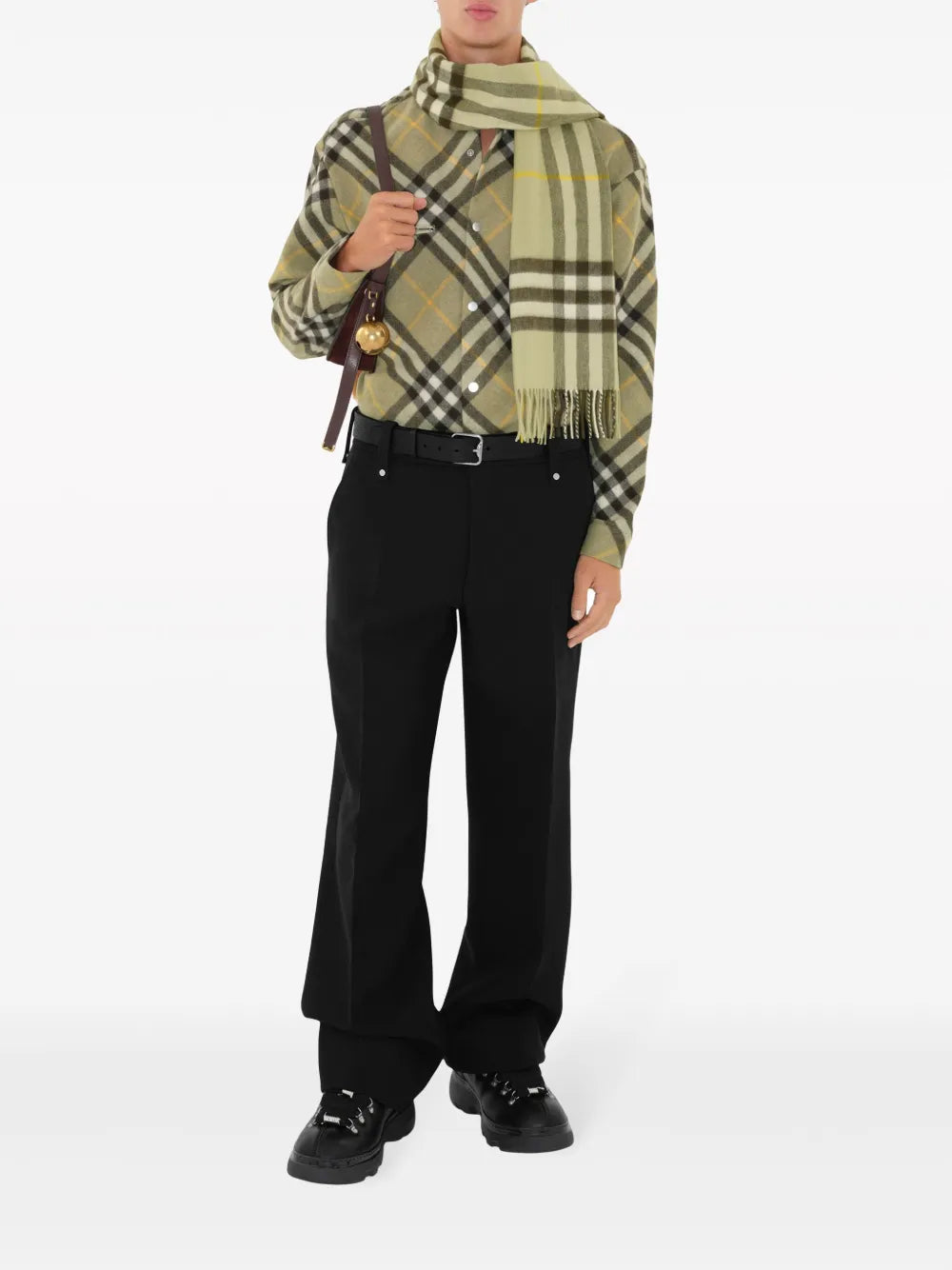 Hemden Wollhemd Burberry Khaki Homme