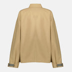 Image de l'article Coupe-vent beige de la marque Miu Miu pour Femme - Saison Printemps-Été 2026 - Vue de Dos