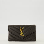 Imagem do artigo Porta-cartas Cassandre Fragments marrom da marca Saint Laurent para Mulheres - Temporada Outono-Inverno 2025 - Vista Frontal