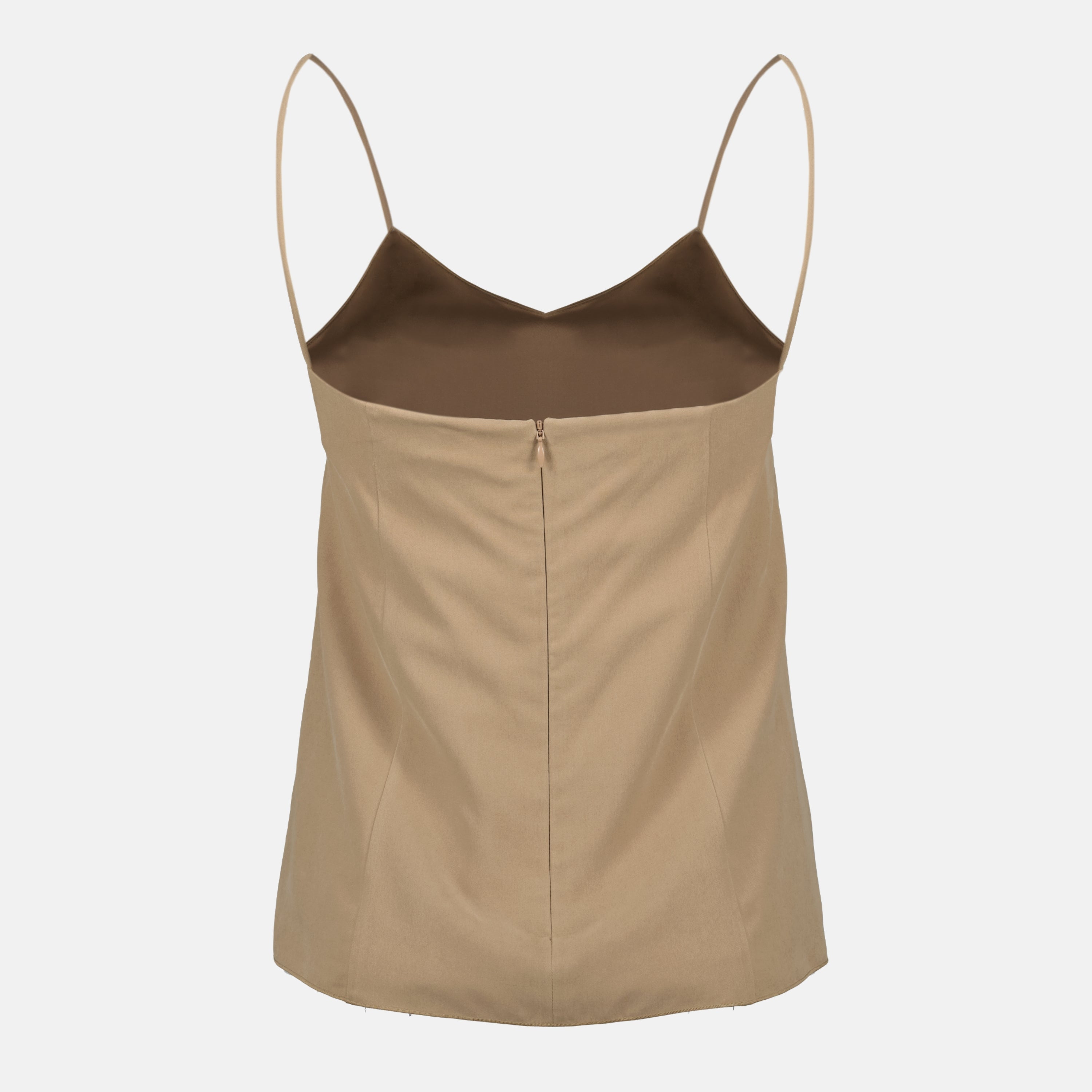 Bild des beigen Seidentops der Marke Max Mara für Frauen - Frühling-Sommer 2026 - Rückansicht