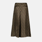 スカート FFシルクスカート Fendi 茶色 Femme