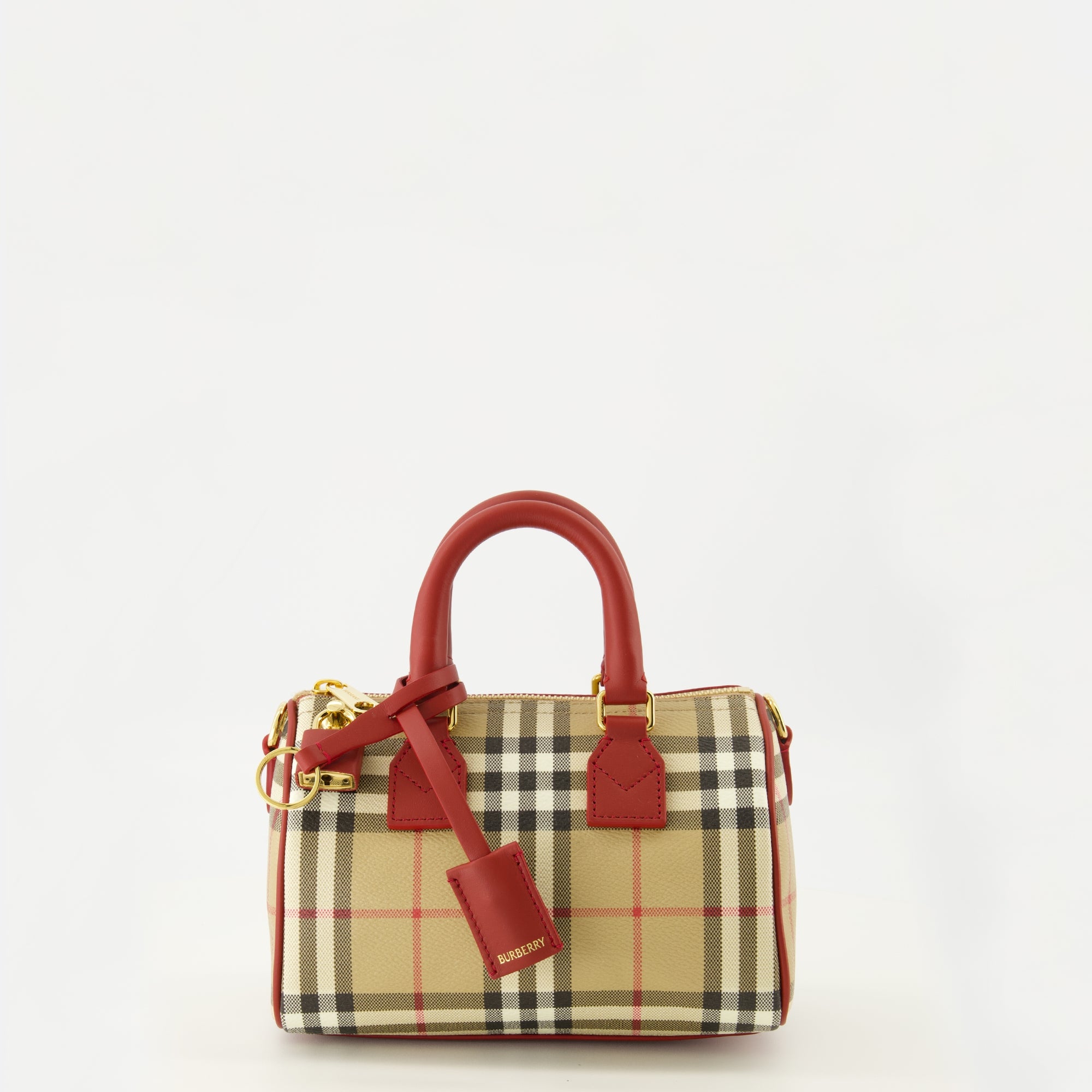 Sacs à main et épaule Mini sac Bowling Check Burberry Beige Femme