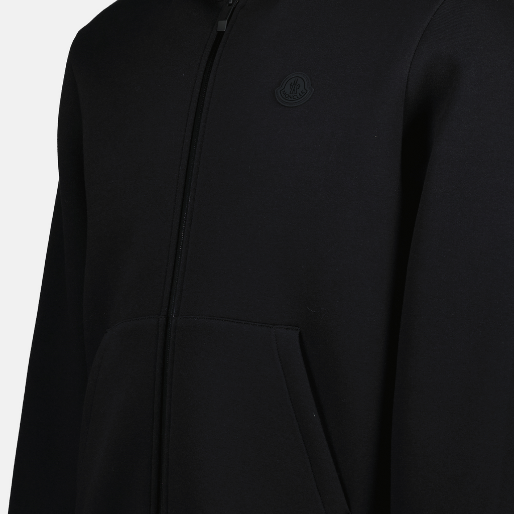 Sudaderas Sudadera de Neopreno con Cierre Moncler Negro Homme