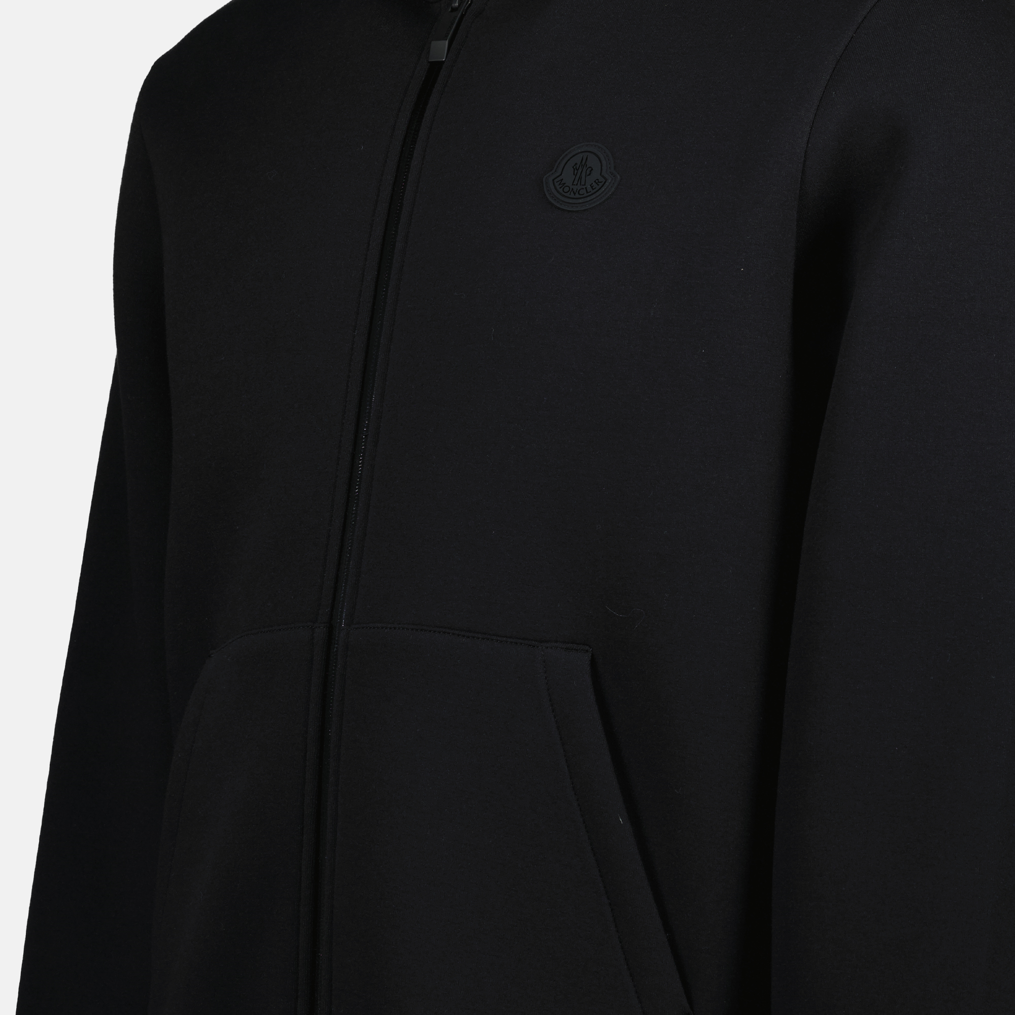 Sweatshirts Sweat zippé en néoprène Moncler Noir Homme