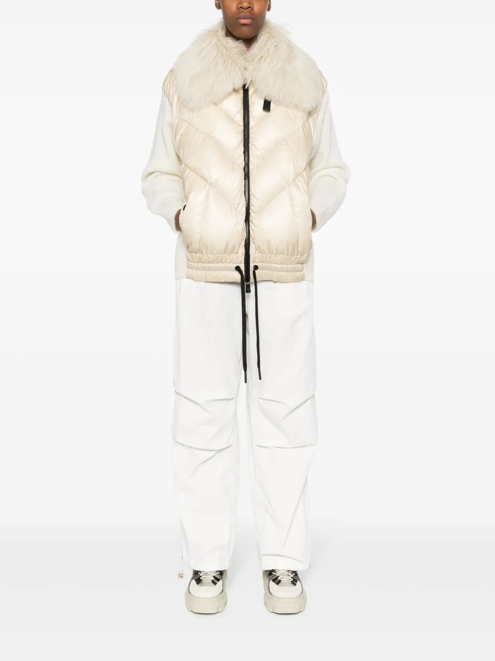 Jackets Two-Tone Jacket Moncler Grenoble Beige Femme