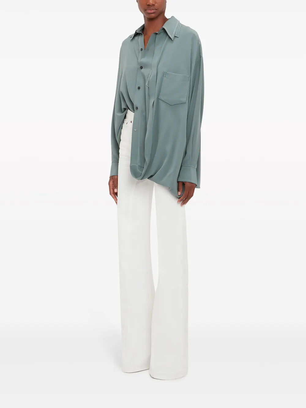 Shirts Lined Blouse Victoria Beckham Blue Women