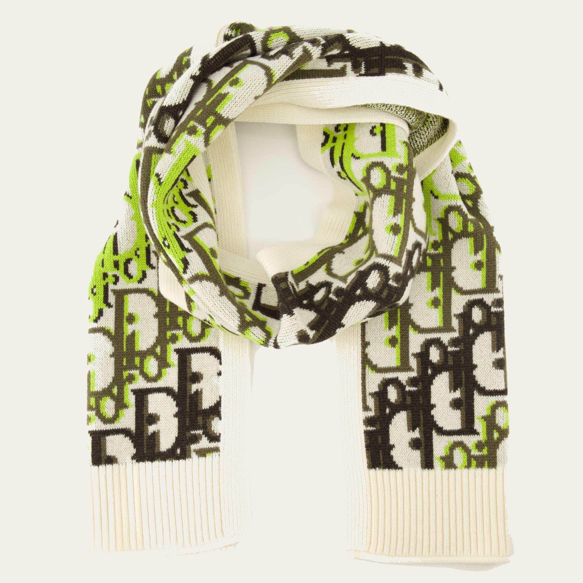 Imagen del artículo bufanda Dior Oblique verde de la marca Dior para Hombre - Temporada Primavera-Verano 2026 - Vista Detallada_2