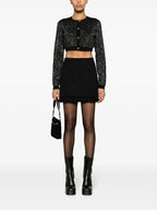 Malhas Cardigan Barocco Lurex Versace Preto Femme