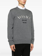 Maglieria Maglione Versace Milano Versace Grigio Homme