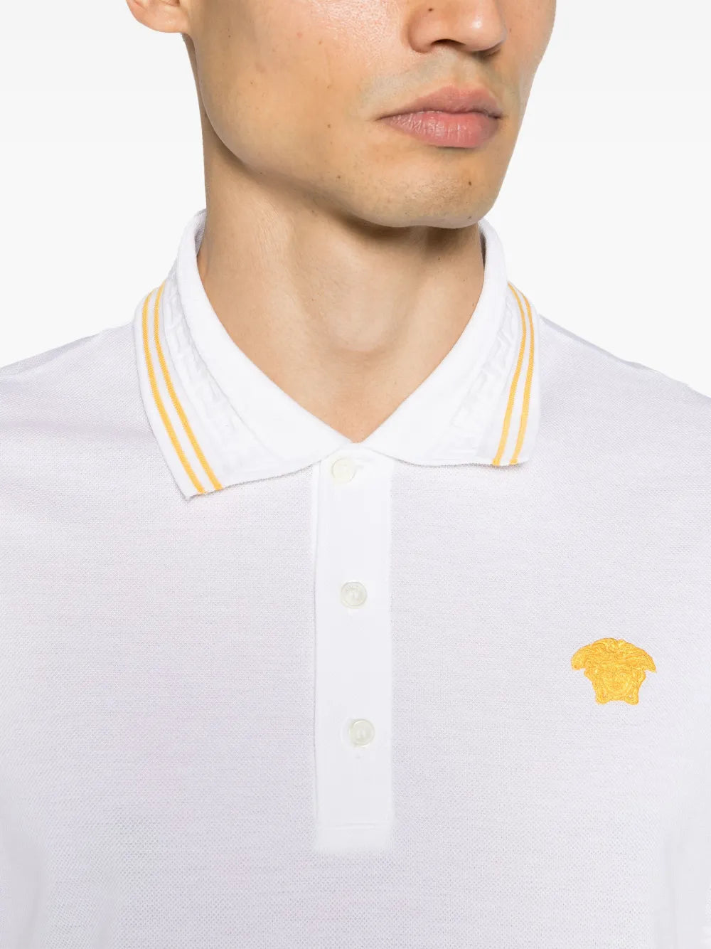Polos Polo Medusa Versace Blanc Homme