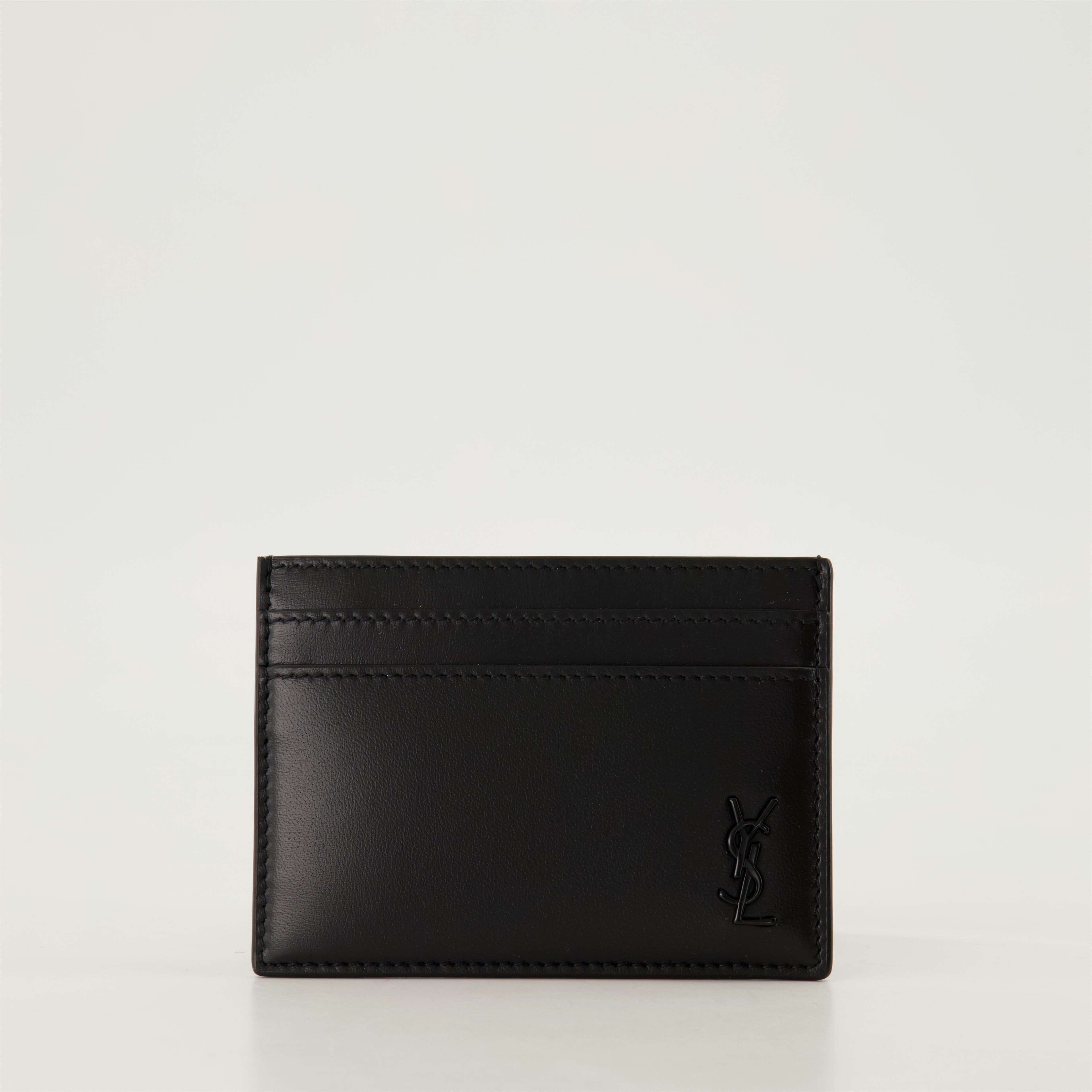 Small leather goods Tiny Cassandre Card Holder Saint Laurent Black Homme