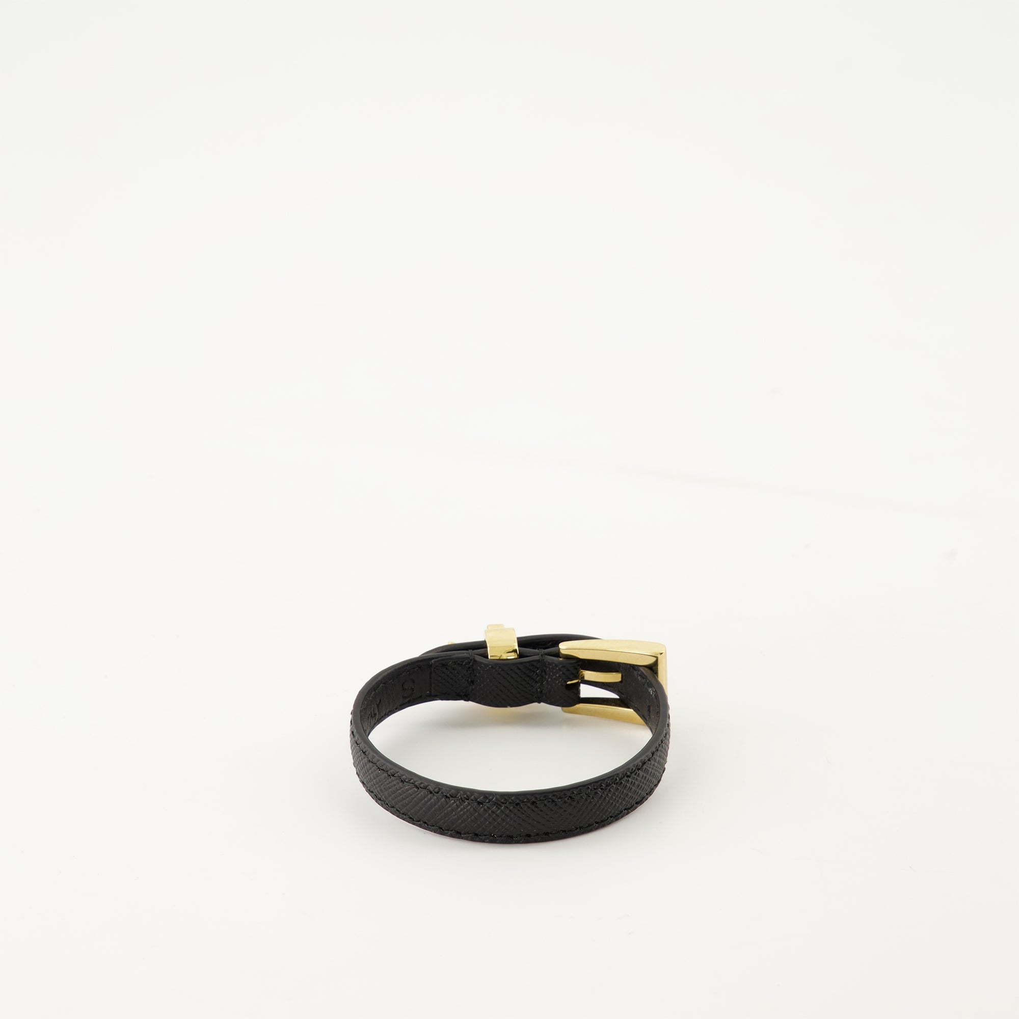 Bijoux Bracelet Saffiano Prada Noir Femme