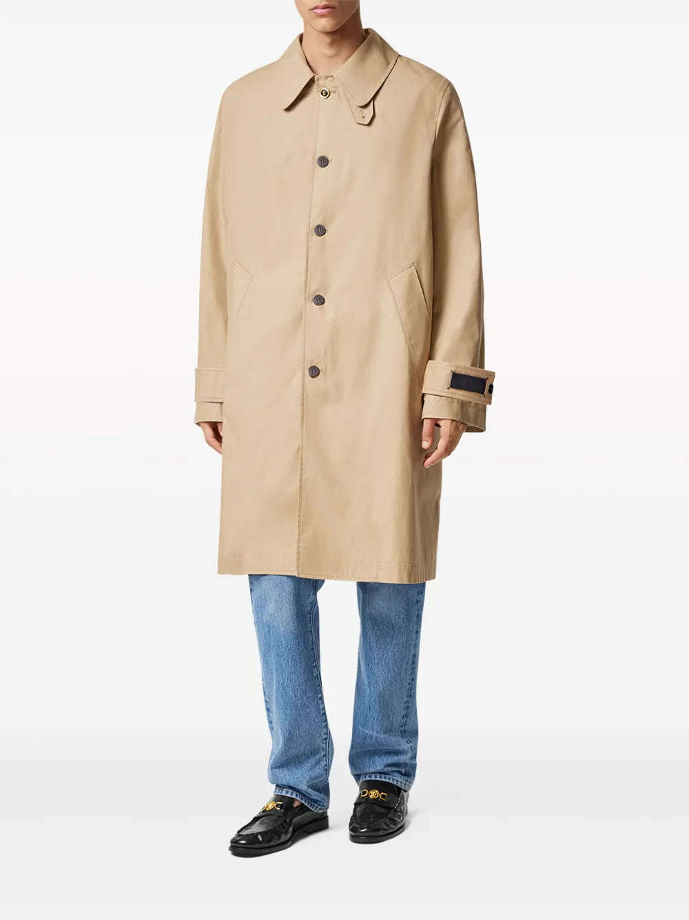 Cappotti Cappotto con Pannello Barocco Versace Beige Homme