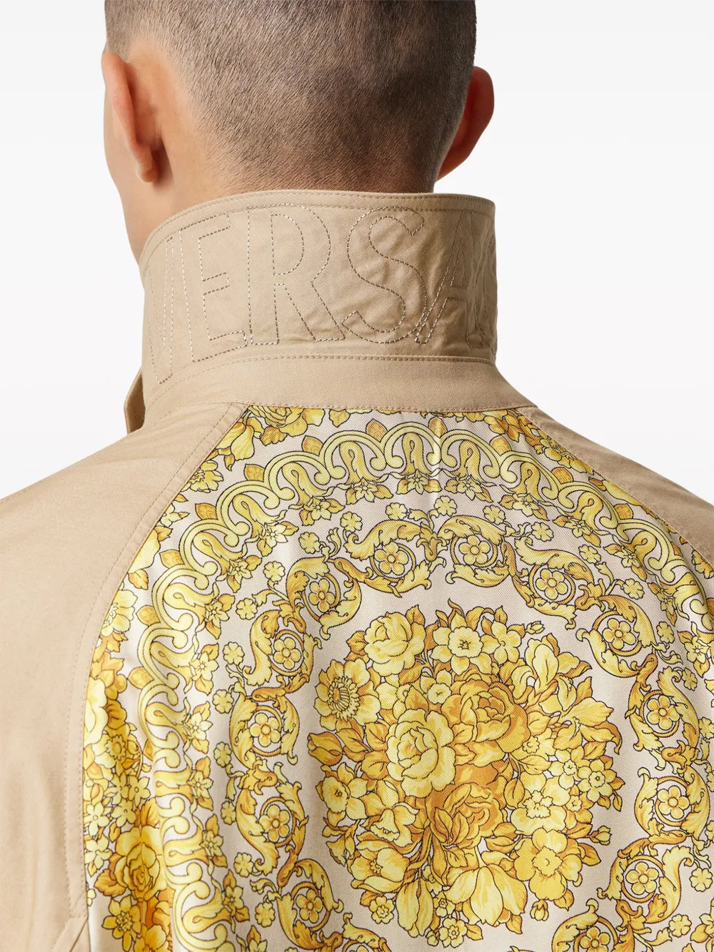 Cappotti Cappotto con Pannello Barocco Versace Beige Homme