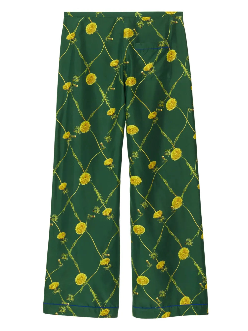 Pantalones Pantalón de Seda Pissenlit Burberry Verde Femme