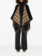 Vestes Poncho en laine noire Burberry Noir Unisexe