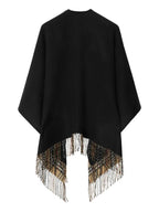 Vestes Poncho en laine noire Burberry Noir Unisexe