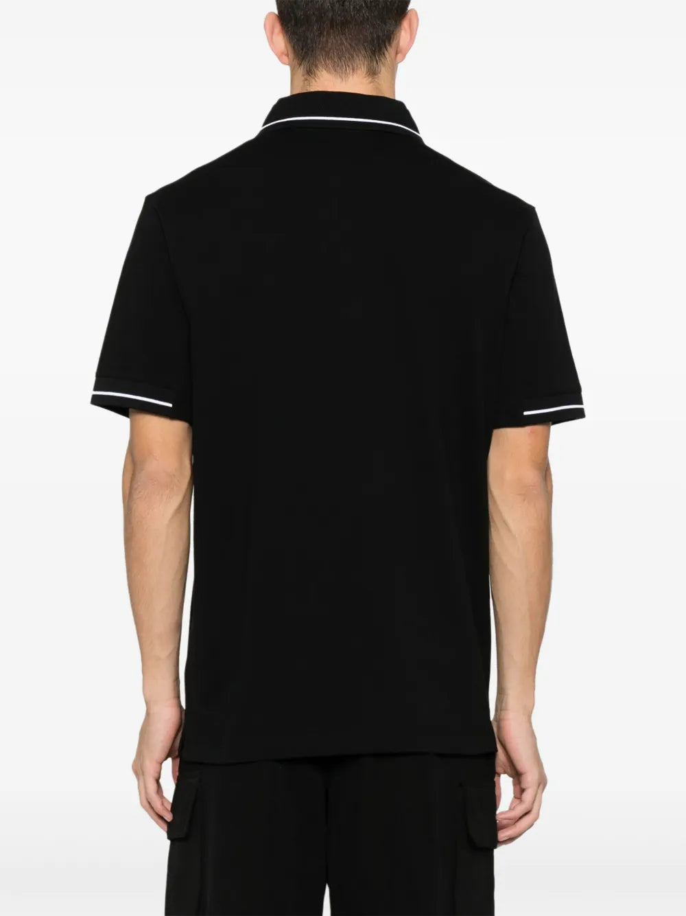 Polos Polo à logo et liseré Moncler Noir Homme
