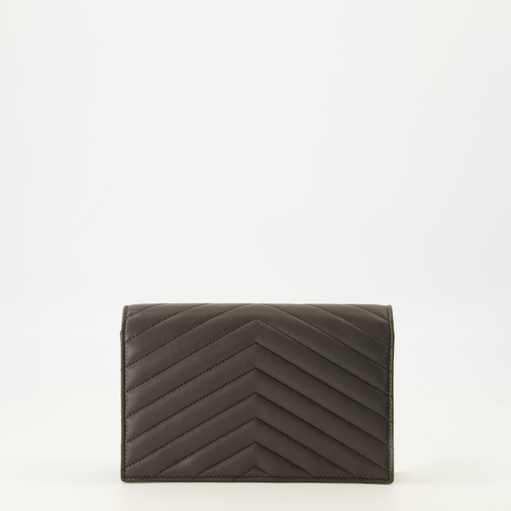 Image de l'article Sac Monogramme crossbody marron de la marque Saint Laurent pour Femme - Saison Printemps-Été 2026 - Vue de Dos